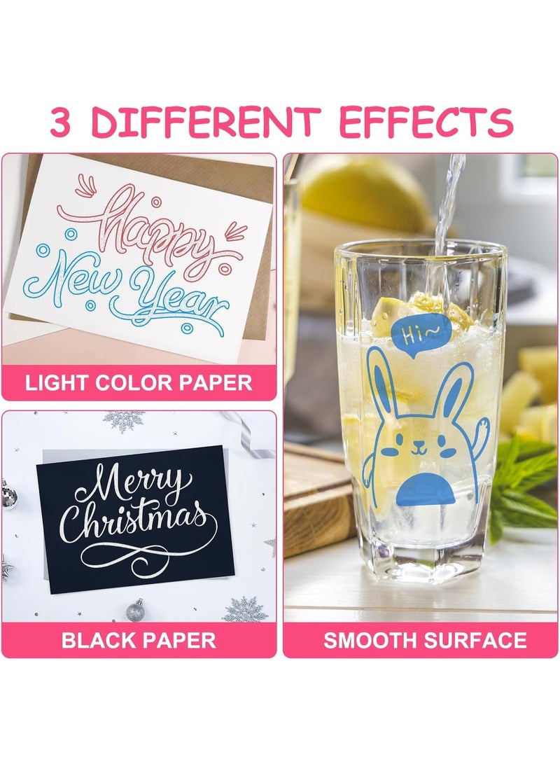 شمعات توهج ماركر مخطط خط مزدوج: مجموعة أقلام معدنية متألقة 12 لونًا هدايا فنية لرسم الرسومات للأطفال من 4 إلى 14 عامًا، ملصقات فنية، هدايا عيد الميلاد للبنات المراهقات - Image 1